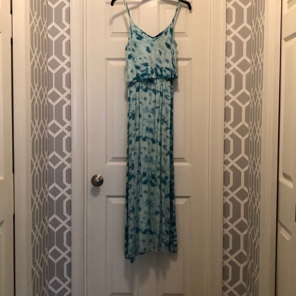 Blue Tie-dye Maxi Dress - Picture 1 of 4